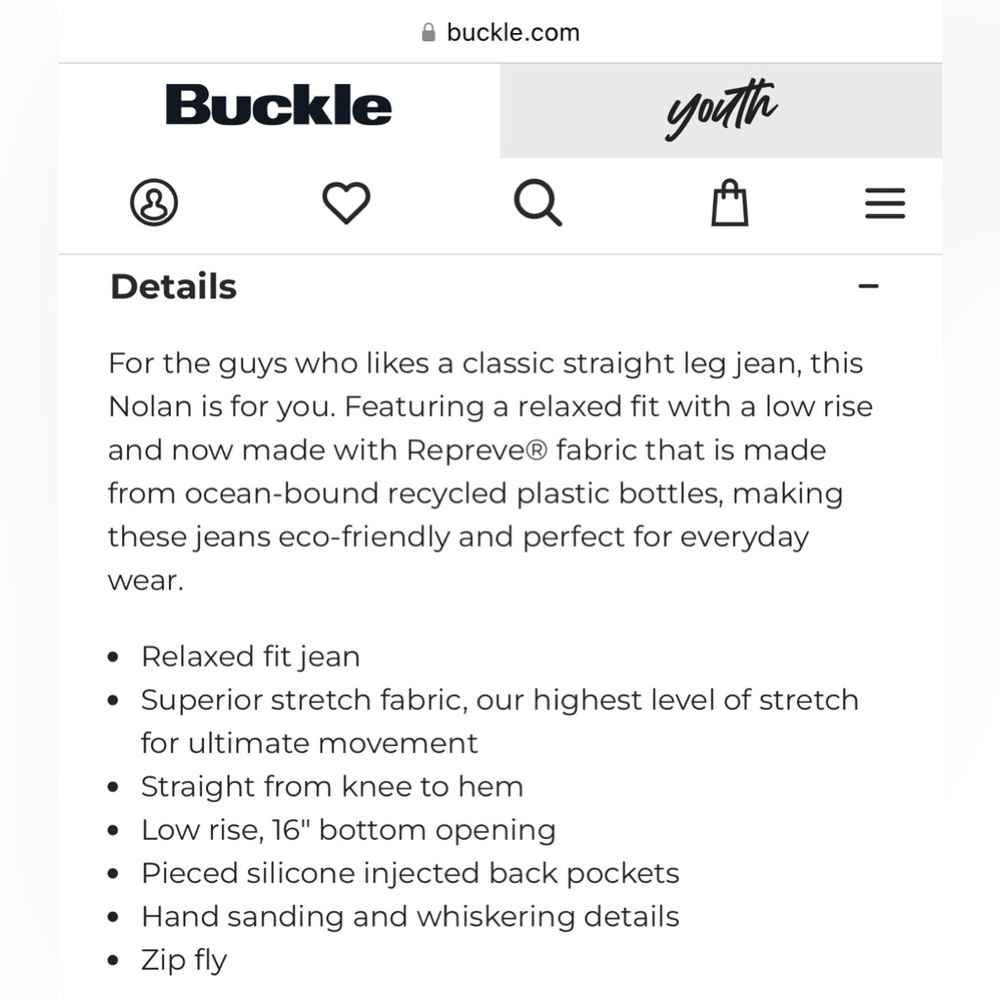 Men’s BKE Nolan Straight Stretch Jeans by BUCKLE. - Picture 8 of 8